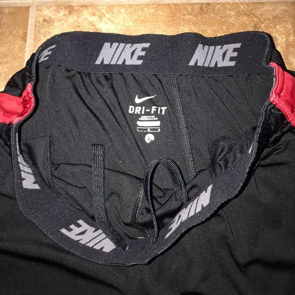Nike Dri Fit Shorts (Black, Red) - Picture 3 of 3
